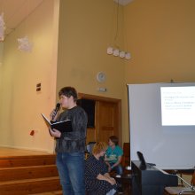 Pasākuma vadītāja lomā iejuties Emīls Robalds no 10.klases.